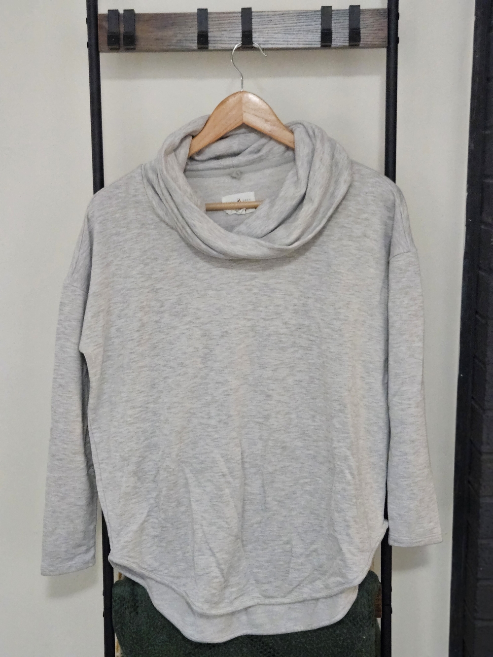 Lou & Grey Light Heather Gray Cowl Neck Sweatshirt